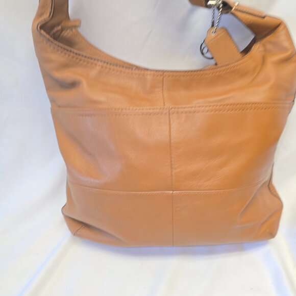 Vintage Authentic Coach Pieced Large Shoulder Bag in Cognac F17116 - Picture 10 of 10